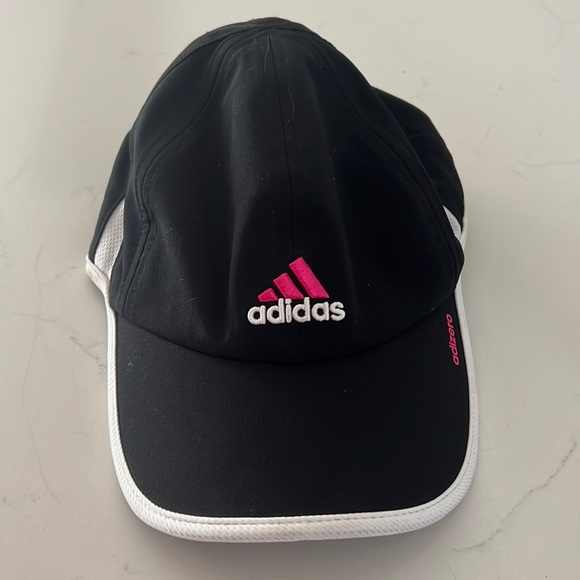 adidas Accessories Adidas Adizero Cap Climacool Hat Black Pink Running Tennis Womens